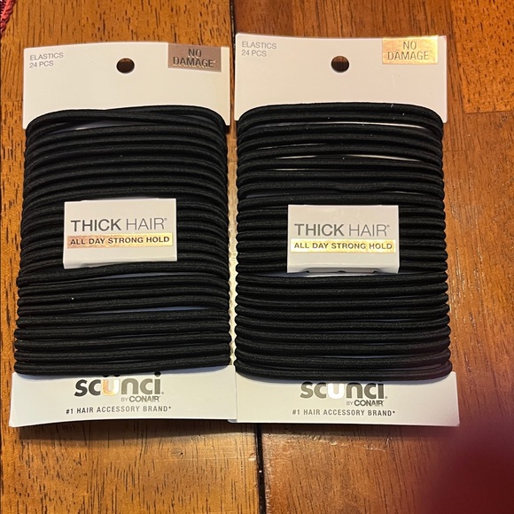 scunci Other - Scunci Black Hair Elastics - Secure Hold